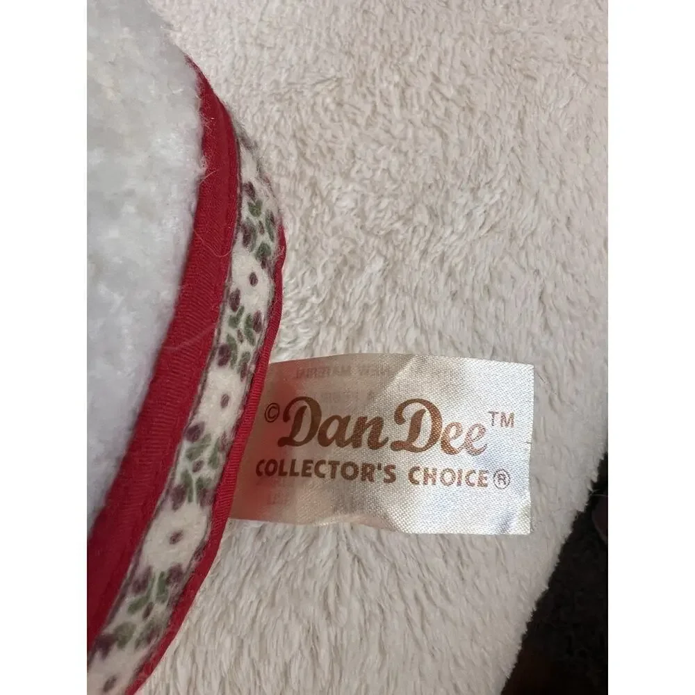 Vintage Dan Dee Santa Claus Stuffed Plush Ski Winter Sitting St. Nick Christmas